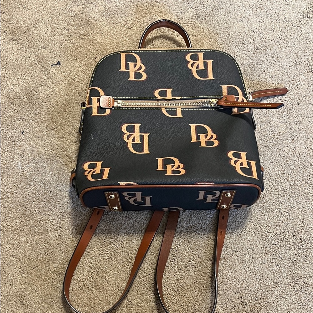 Dooney & Bourke Cream and Brown Canvas Bag